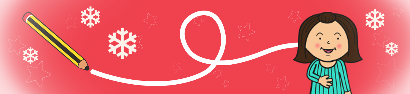 christmas blog banner pencil red